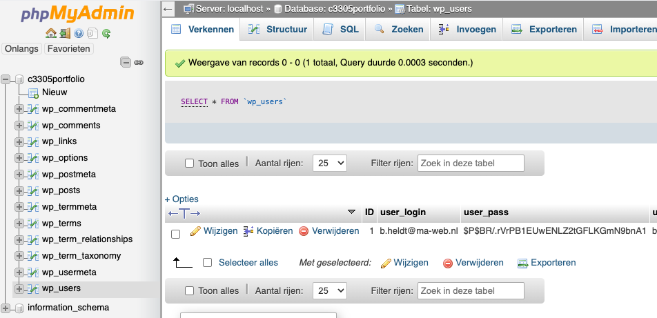 Database WordPress
