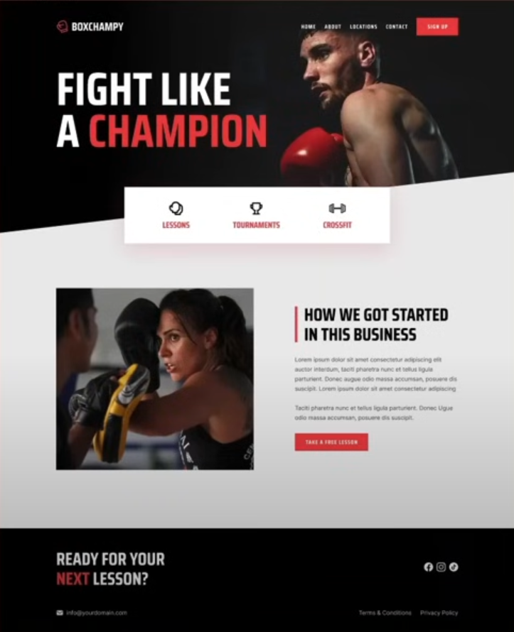 Voorbeeld website